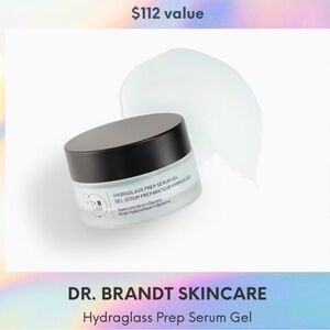 $112 Dr. Brandt Hydraglass Prep Serum Gel NIB Hyaluronic